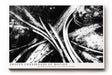 Paul Sinus Wandbild 120x80cm Autobahnkreuz Luftaufnahme Schwarz Weiss Moderne Stadt Fotokunst fuer Wohnzimmer Büro und Loft