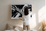 Paul Sinus Wandbild 120x80cm Autobahnkreuz Luftaufnahme Schwarz Weiss Moderne Stadt Fotokunst fuer Wohnzimmer Büro und Loft