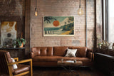 Paul Sinus Wandbild 120x80cm Bali Strand Sonnenuntergang tropische Landschaft moderne Reise Kunst Leinwand Wanddekoration mit Palmen Meer fuer Wohnzimmer