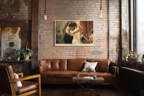 Paul Sinus Wandbild 120x80cm Ballet Night in Moscow elegante Ballerina Tanz Kunst Poster für Wohnzimmer Schlafzimmer