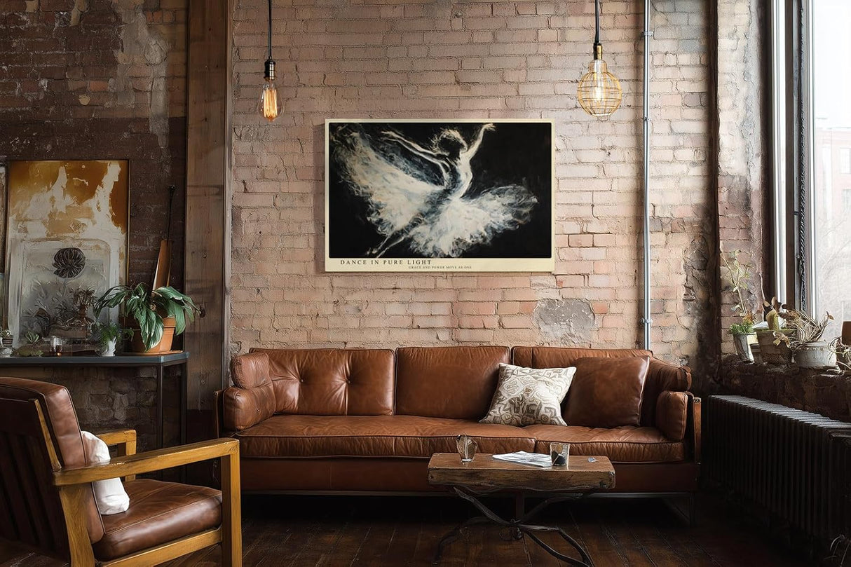 Paul Sinus Wandbild 120x80cm Ballett Taenzerin abstrakte Bewegung moderne Tanz Kunst schwarz weiss elegantes Kunstbild stilvolle Wanddekoration fuer Wohnzimmer Büro