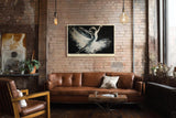 Paul Sinus Wandbild 120x80cm Ballett Taenzerin abstrakte Bewegung moderne Tanz Kunst schwarz weiss elegantes Kunstbild stilvolle Wanddekoration fuer Wohnzimmer Büro