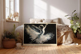 Paul Sinus Wandbild 120x80cm Ballett Taenzerin abstrakte Bewegung moderne Tanz Kunst schwarz weiss elegantes Kunstbild stilvolle Wanddekoration fuer Wohnzimmer Büro