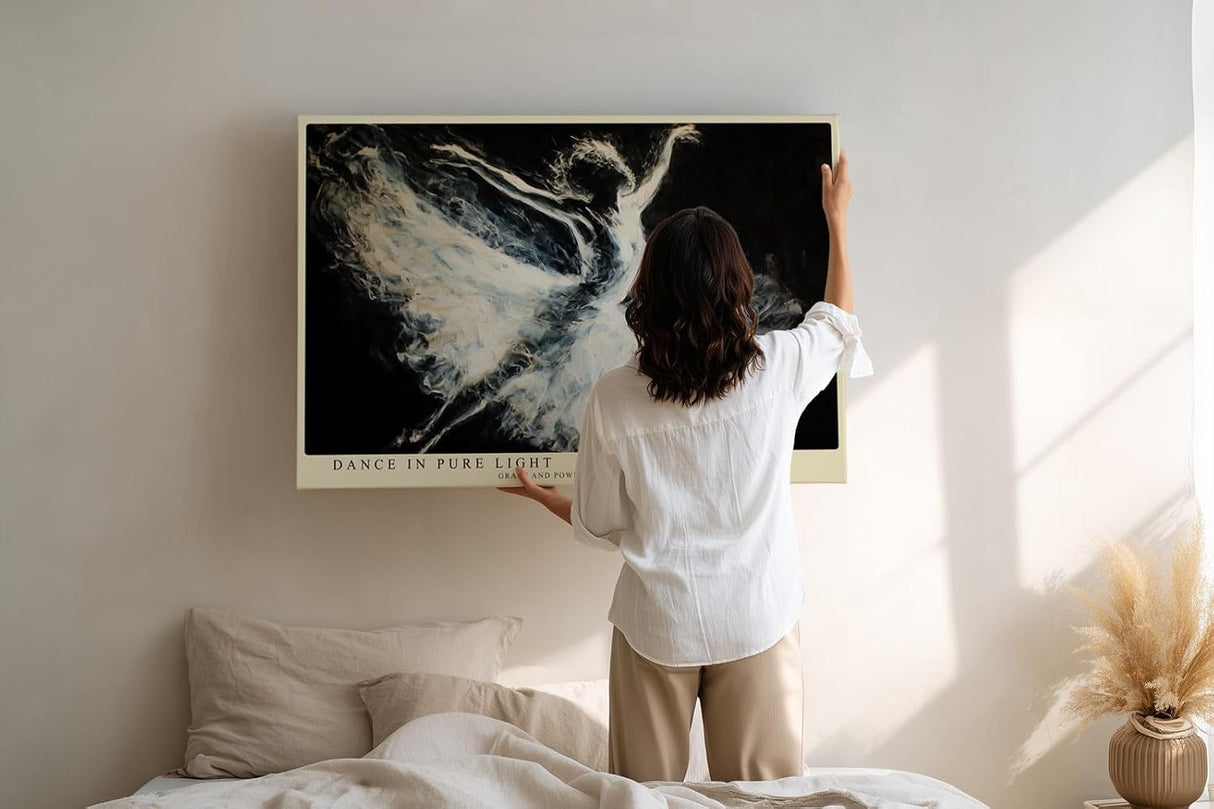 Paul Sinus Wandbild 120x80cm Ballett Taenzerin abstrakte Bewegung moderne Tanz Kunst schwarz weiss elegantes Kunstbild stilvolle Wanddekoration fuer Wohnzimmer Büro