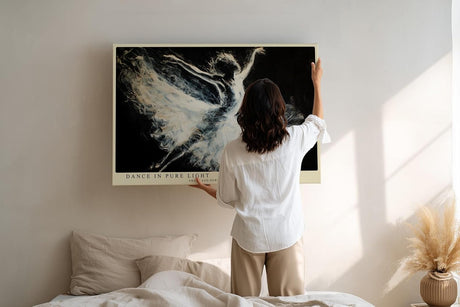Paul Sinus Wandbild 120x80cm Ballett Taenzerin abstrakte Bewegung moderne Tanz Kunst schwarz weiss elegantes Kunstbild stilvolle Wanddekoration fuer Wohnzimmer Büro