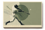 Paul Sinus Wandbild 120x80cm Baseballspieler im Schlagmoment dynamische Sportkunst mit moderner Grafik