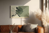 Paul Sinus Wandbild 120x80cm Baseballspieler im Schlagmoment dynamische Sportkunst mit moderner Grafik