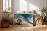 Paul Sinus Wandbild 120x80cm Baum am Meer dramatische Kueste Landschaft moderne Naturfotografie stilvolle Wanddekoration fuer Wohnzimmer Büro