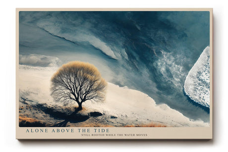 Paul Sinus Wandbild 120x80cm Baum am Meer dramatische Kueste Landschaft moderne Naturfotografie stilvolle Wanddekoration fuer Wohnzimmer Büro