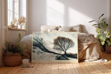 Paul Sinus Wandbild 120x80cm Baum am Meer dramatische Kueste Naturfotografie moderne Landschaft Kunst Wanddekoration fuer Wohnzimmer Büro