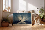 Paul Sinus Wandbild 120x80cm Baum Des Inneren Lichts Abstrakte Naturkunst LeinWandbild 120x80cm Mystische Baumkunst Wanddekoration