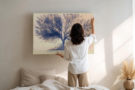 Paul Sinus Wandbild 120x80cm Baum Des Lebens Balance Kunst LeinWandbild 120x80cm Symbolische Natur Wanddekoration