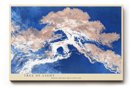 Paul Sinus Wandbild 120x80cm Baum Des Lichts Abstrakte Naturkunst LeinWandbild 120x80cm Mystische Landschaft Wanddekoration