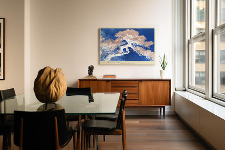 Paul Sinus Wandbild 120x80cm Baum Des Lichts Abstrakte Naturkunst LeinWandbild 120x80cm Mystische Landschaft Wanddekoration