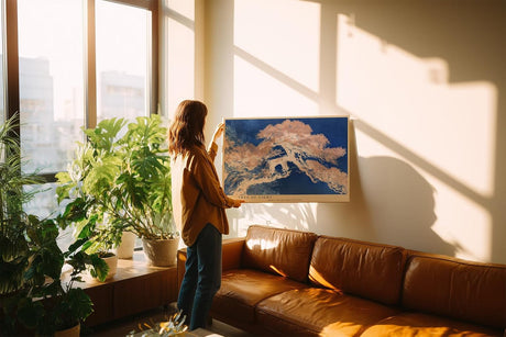 Paul Sinus Wandbild 120x80cm Baum Des Lichts Abstrakte Naturkunst LeinWandbild 120x80cm Mystische Landschaft Wanddekoration