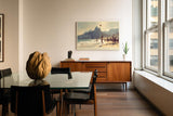 Paul Sinus Wandbild 120x80cm Beach Game in Rio Strand Volleyball Szene mit Blick auf Dois Irmaos Kuestenlandschaft Kunst fuer Wohnzimmer und Büro