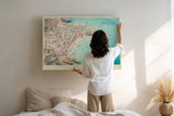 Paul Sinus Wandbild Beach of Sunlight and Motion Coastal Life in Warm Tones
