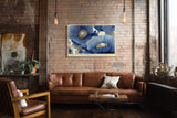 Paul Sinus Wandbild Beneath the Blooming Blue Abstract Floral Harmony in Shades of Serenity and Depth