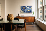 Paul Sinus Wandbild Beneath the Blooming Blue Abstract Floral Harmony in Shades of Serenity and Depth