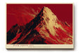 Paul Sinus Wandbild 120x80cm Berg Landschaft modern rot dramatische Bergkunst Kunstdruck grosses Kunstbild starke Wanddekoration fuer Wohnzimmer Büro Flur