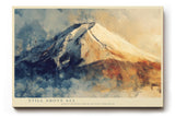 Paul Sinus Wandbild 120x80cm Berg Landschaft moderne Naturmalerei schneebedeckter Gipfel ruhige Farben stilvolle Wanddekoration fuer Wohnzimmer Büro