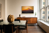 Paul Sinus Wandbild 120x80cm Berggipfel bei Sonnenaufgang majestatische Landschaft Naturfotografie warmes Licht stilvolle Wanddekoration fuer Wohnzimmer Büro