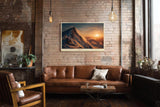 Paul Sinus Wandbild 120x80cm Berglandschaft Gipfel im Morgenlicht epische Naturfotografie schneebedeckter Berg stilvolle Wanddekoration fuer Wohnzimmer Büro