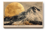 Paul Sinus Wandbild 120x80cm Berglandschaft mit Mond moderne Naturkunst goldener Himmel stilvolle Wanddekoration fuer Wohnzimmer Büro
