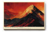 Paul Sinus Wandbild 120x80cm Berglandschaft rot orange moderne Naturkunst dramatischer Himmel Kunstdruck grosses Wandbild 120x80cm kraftvolle Wanddekoration fuer Wohnzimmer Büro