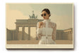 Paul Sinus Wandbild Berlin Fashion and Heritage – Elegante Frau in weißer Spitze vor dem Brandenburger Tor, Symbol für Stil, Geschichte und moderne Ästhetik
