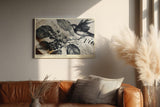 Paul Sinus Wandbild 120x80cm Berries and Wings in Ink Vintage Vogel Illustration mit Beeren Zweigen Natur Kunst Poster für Wohnzimmer Büro