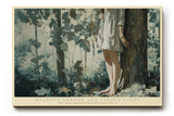 Paul Sinus Wandbild Between Shadow and Tender Light Poetisches Naturmotiv mit einer Frau im Wald, zwischen Licht und Schatten – Symbol für Ruhe und Achtsamkeit.