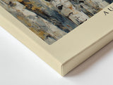 Paul Sinus Wandbild 120x80cm Birkenwald im Herbst goldene Blaetter moderne Landschaftsmalerei Leinwand Wanddekoration warme Naturkunst fuer Wohnzimmer Büro