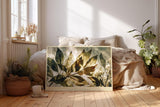 Paul Sinus Wandbild 120x80cm Blaetter im Licht botanische Naturkunst gruene transparente Blaetter moderne Natur Wanddekoration fuer Wohnzimmer Büro