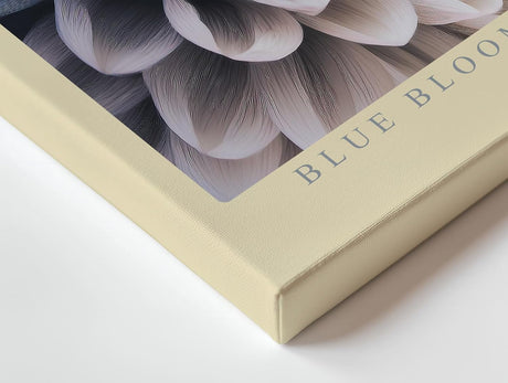 Paul Sinus Wandbild 120x80cm blaue Blume Makro Fotokunst elegante Blüten Nahaufnahme in sanften Blau und Grautönen modernes Kunstposter für Wohnzimmer Schlafzimmer Büro