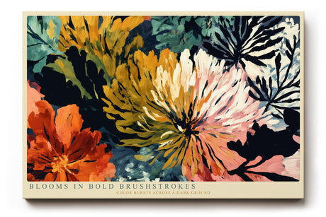 Paul Sinus Wandbild 120x80cm Blooms in Bold Brushstrokes moderne Blumen Malerei abstrakte florale Kunst Poster für Wohnzimmer Schlafzimmer Büro