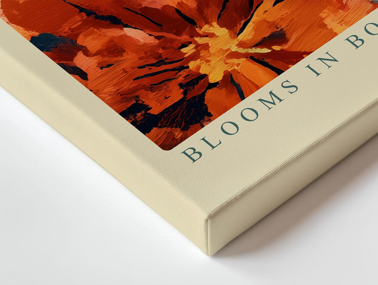 Paul Sinus Wandbild 120x80cm Blooms in Bold Brushstrokes moderne Blumen Malerei abstrakte florale Kunst Poster für Wohnzimmer Schlafzimmer Büro