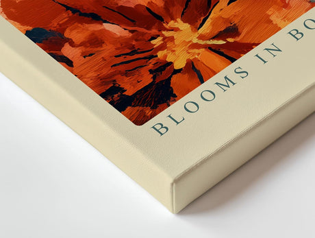 Paul Sinus Wandbild 120x80cm Blooms in Bold Brushstrokes moderne Blumen Malerei abstrakte florale Kunst Poster für Wohnzimmer Schlafzimmer Büro