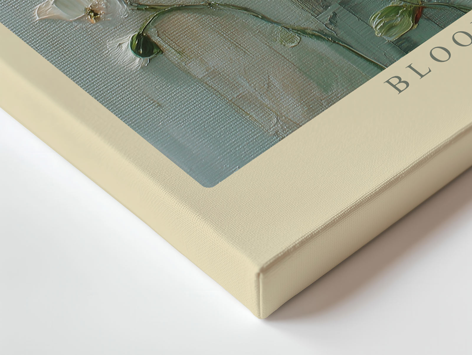 Paul Sinus Wandbild Blooms in Gentle Spring Light White Flowers in Soft Textured Elegance