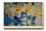 Paul Sinus Wandbild 120x80cm Blossoms of First Love surrealistisches Portrait mit Narzissen Blumen Kunst Poster für Wohnzimmer Schlafzimmer