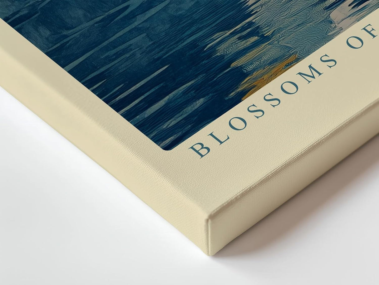 Paul Sinus Wandbild 120x80cm Blossoms of First Love surrealistisches Portrait mit Narzissen Blumen Kunst Poster für Wohnzimmer Schlafzimmer