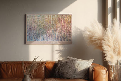 Paul Sinus Wandbild 120x80cm Blueten Kaskade Pastell Natur Kunst abstrakte Blumen Wanddekoration moderne florale Wandkunst Wohnzimmer Schlafzimmer