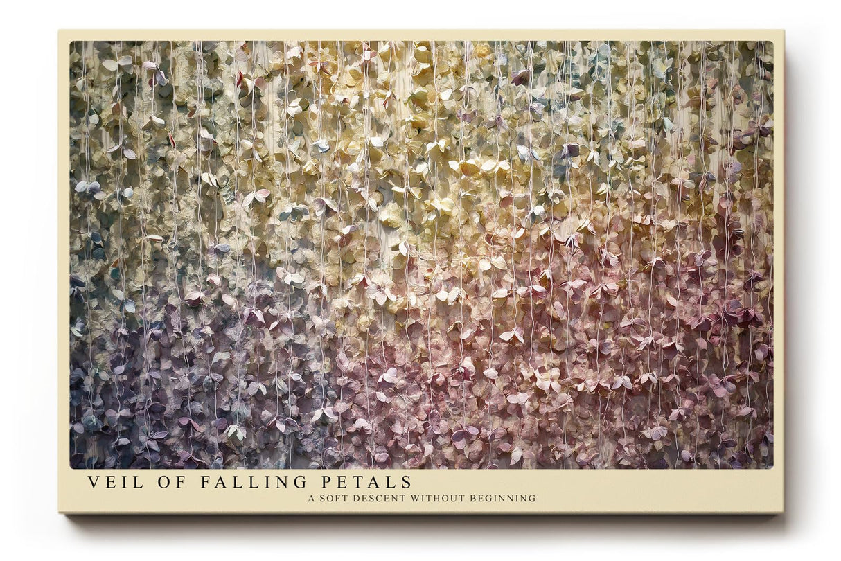Paul Sinus Wandbild 120x80cm Blueten Vorhang Florale Kunst Hängende Blüten Moderne Natur Dekoration