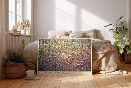 Paul Sinus Wandbild 120x80cm Blueten Vorhang Florale Kunst Hängende Blüten Moderne Natur Dekoration