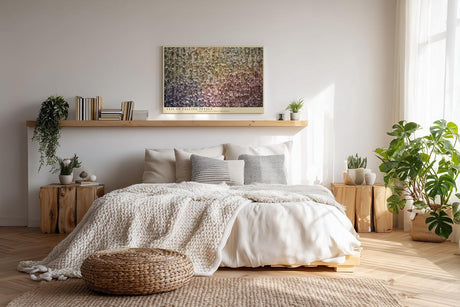 Paul Sinus Wandbild 120x80cm Blueten Vorhang Florale Kunst Hängende Blüten Moderne Natur Dekoration