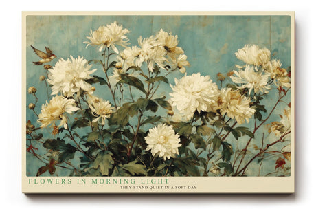 Paul Sinus Wandbild 120x80cm Blumen Im Morgenlicht Florale Kunst LeinWandbild 120x80cm Elegante Natur Wanddekoration