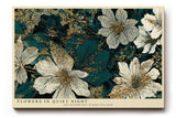 Paul Sinus Wandbild 120x80cm Blumen In Dunkler Eleganz Florale Kunst LeinWandbild 120x80cm Botanische Wanddekoration