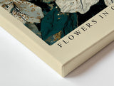 Paul Sinus Wandbild 120x80cm Blumen In Dunkler Eleganz Florale Kunst LeinWandbild 120x80cm Botanische Wanddekoration
