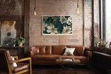 Paul Sinus Wandbild 120x80cm Blumen In Dunkler Eleganz Florale Kunst LeinWandbild 120x80cm Botanische Wanddekoration