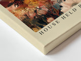 Paul Sinus Wandbild 120x80cm Blumen Landschaft Haus Natur Kunstmotiv Farbenreiche Landschaft mit Blumenfeld und Landhaus